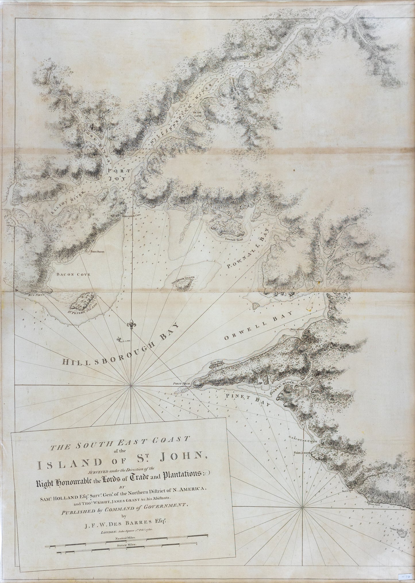 Barres, J.F.W. des. The South East Coast of the Island of St. John. London, 1780.