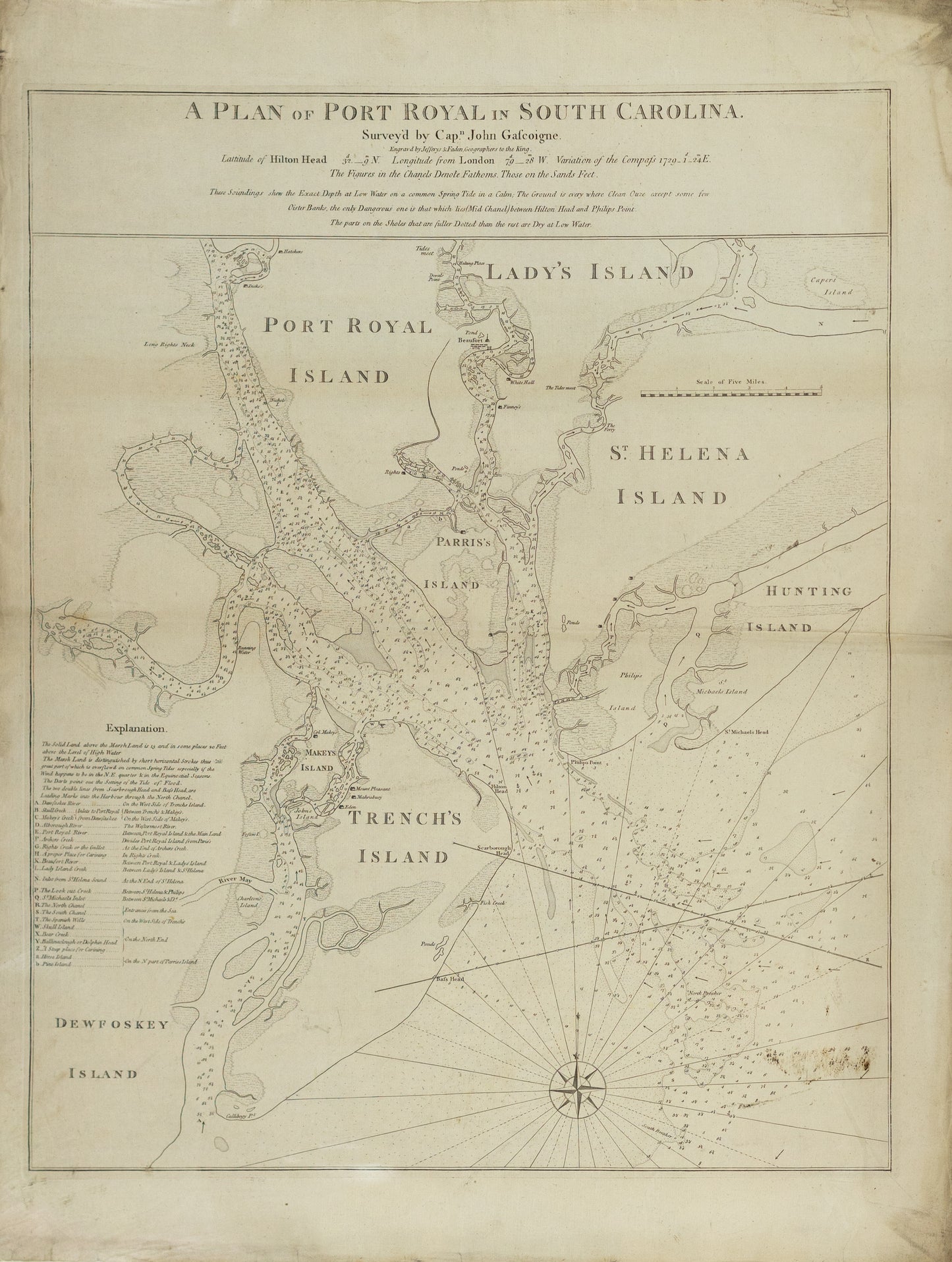 Jeffreys & Faden. A Plan of Port Royal in South Carolina. London, 1776.