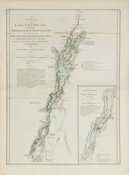Brassier, William. A Survey of Lake Champlain. London, 1776.