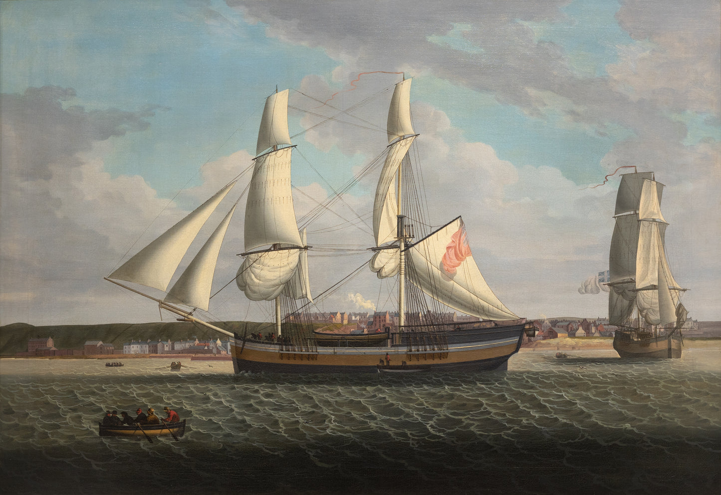 Robert Salmon. A Departing Brig Off Maryport Harbor.
