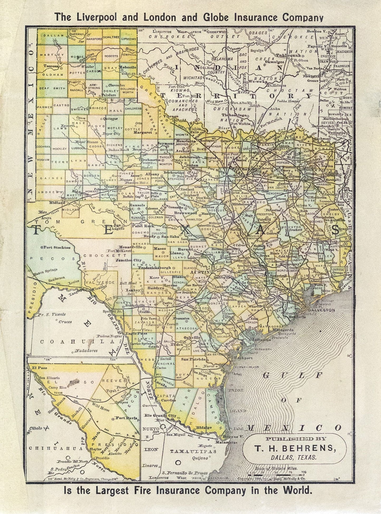Behrens, T.H.. Texas. Dallas, Texas; 1886