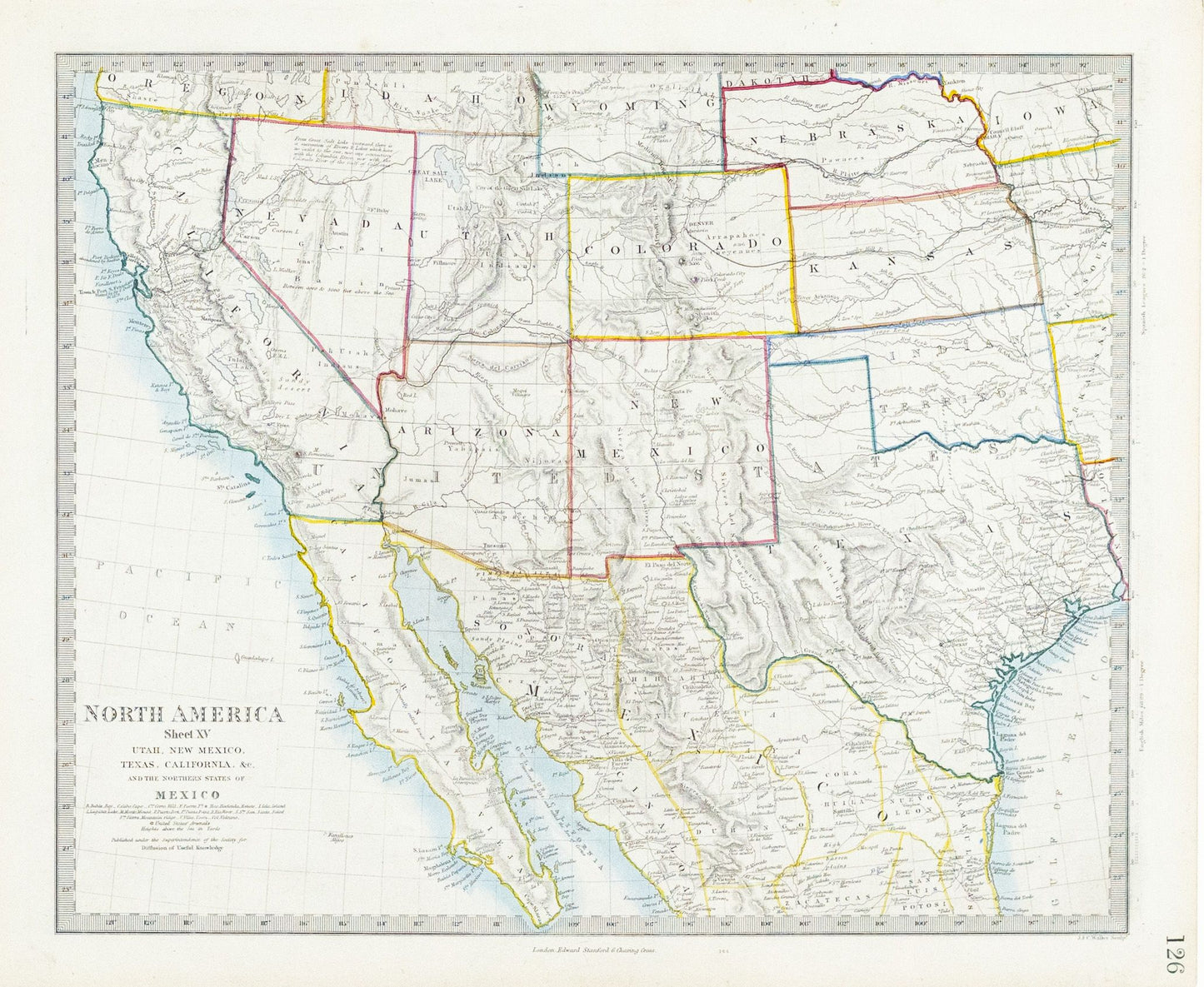 Stanford, Edward. North Mexico. London.