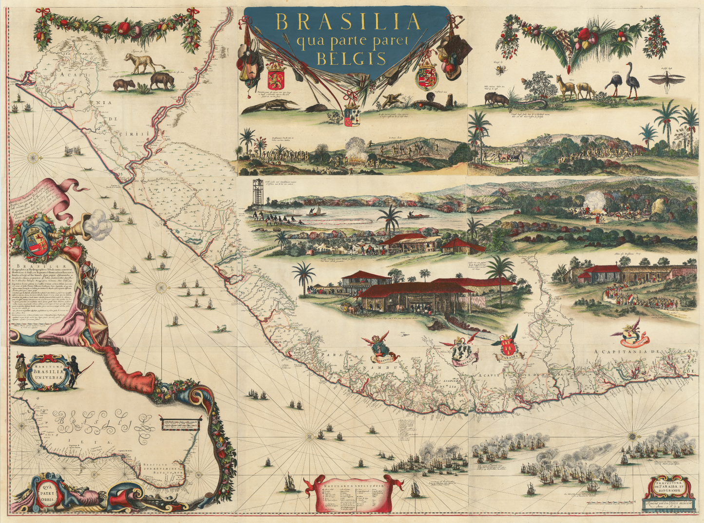 Rambout van de Hoeye. Brasilia qua parte paret Belgis. 1652.