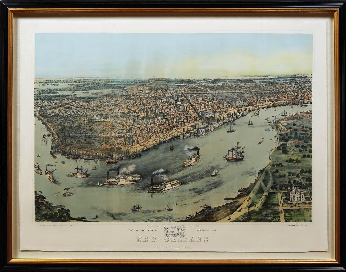 Bachmann, John (1814-1896). Birds eye view of New-Orleans. New York, 1851 (First Edition).