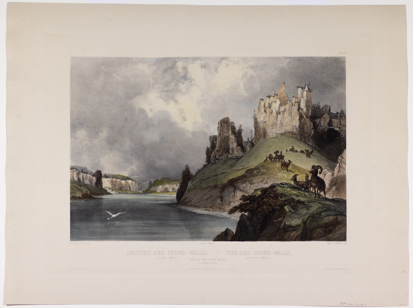 Karl Bodmer (1809-1893), Tab. 41, View of the Stone Walls