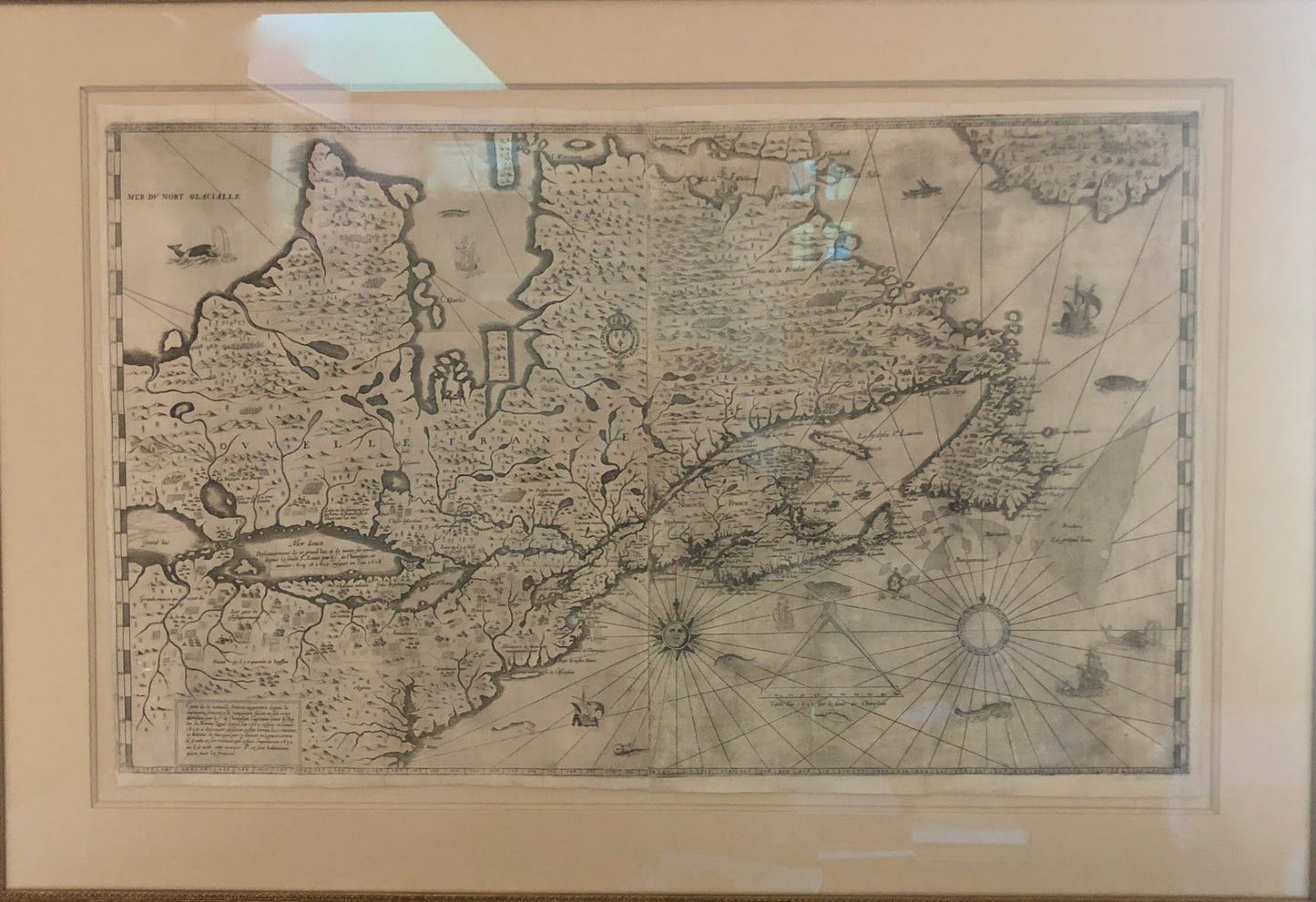 CHAMPLAIN, Samuel de (c. 1567-1635). Carte de la nouvelle France" from Les Voyages de la Nouvelle France Occidentale, dicte Canada. Paris: 1632.