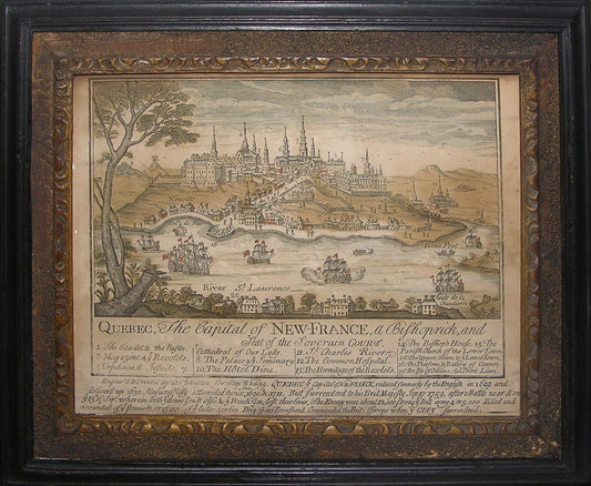 JOHNSTON, Thomas. Quebec, the Capital of New-France, a Bishoprick, and Seat of the Soverain Court. [Boston, 1759].