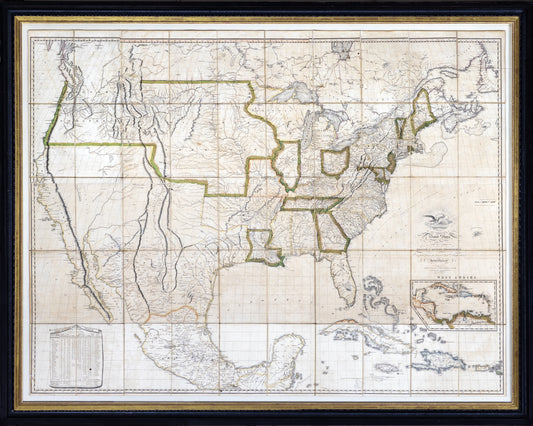 MELISH, John (1771-1822) Map of the United States with the contiguous British and Spanish Possessions...1823