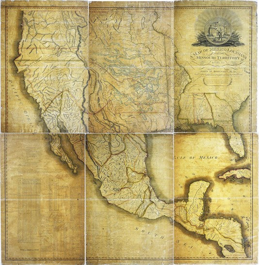 ROBINSON, John Hamilton (1782-1819) A Map of Mexico, Louisiana and the Missouri Territory...1819