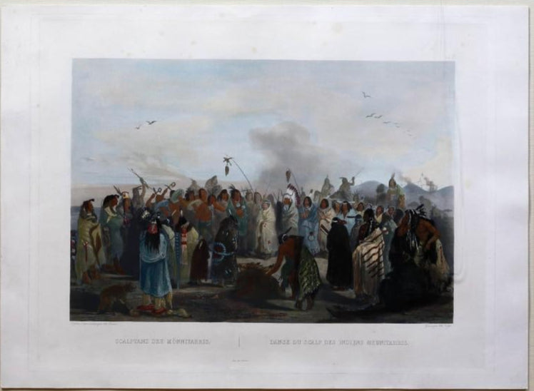 Karl Bodmer (1809-1893), Scalpdance of the Minatarres