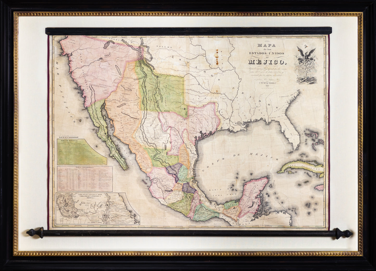 WHITE, GALLAHER & WHITE Mapa de los Estados Unidos de Méjico. 1828