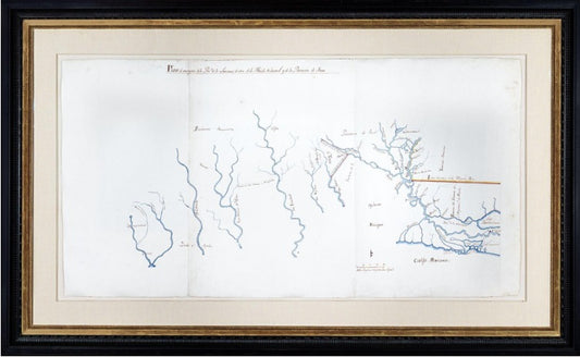 ANONYMOUS [Nicolas de Finiels?] Plano de una parte de la Prov.a de la Luisiana; ... 1803