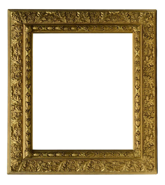 Gilt Frame Carved with Flowers and Foliage - Floral Rococo Revival