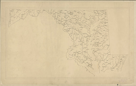 ALEXANDER, John Henry  (1812–1867), Eleven maps of Maryland: nine manuscript and two lithographed. 1833-1837