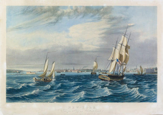 BENNETT, William James (1787-1844), After J. G. Chapman (1808-1889), New York, Taken from the Bay Near Bedlow's Island