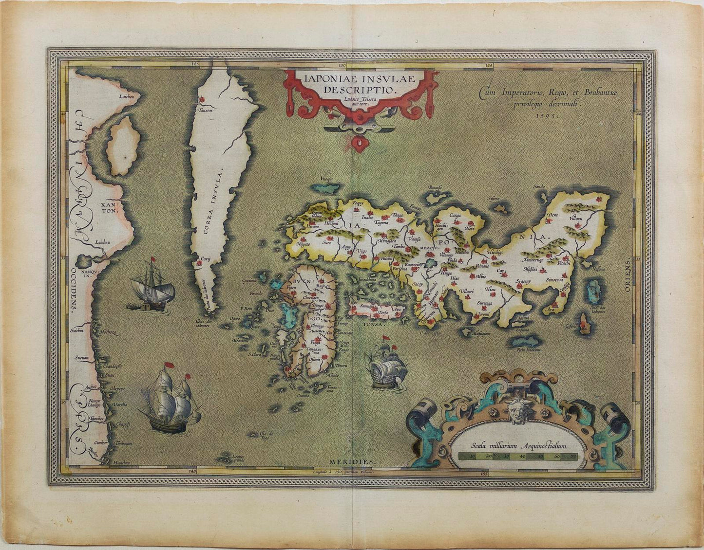ORTELIUS, Abraham, Japoniae Insulae Descriptio, London: John Norton, 1606 . [Map of Japan].