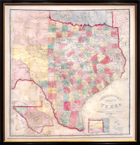 PRESSLER, Charles W. (1821-1907), Traveller's Map of the State of Texas