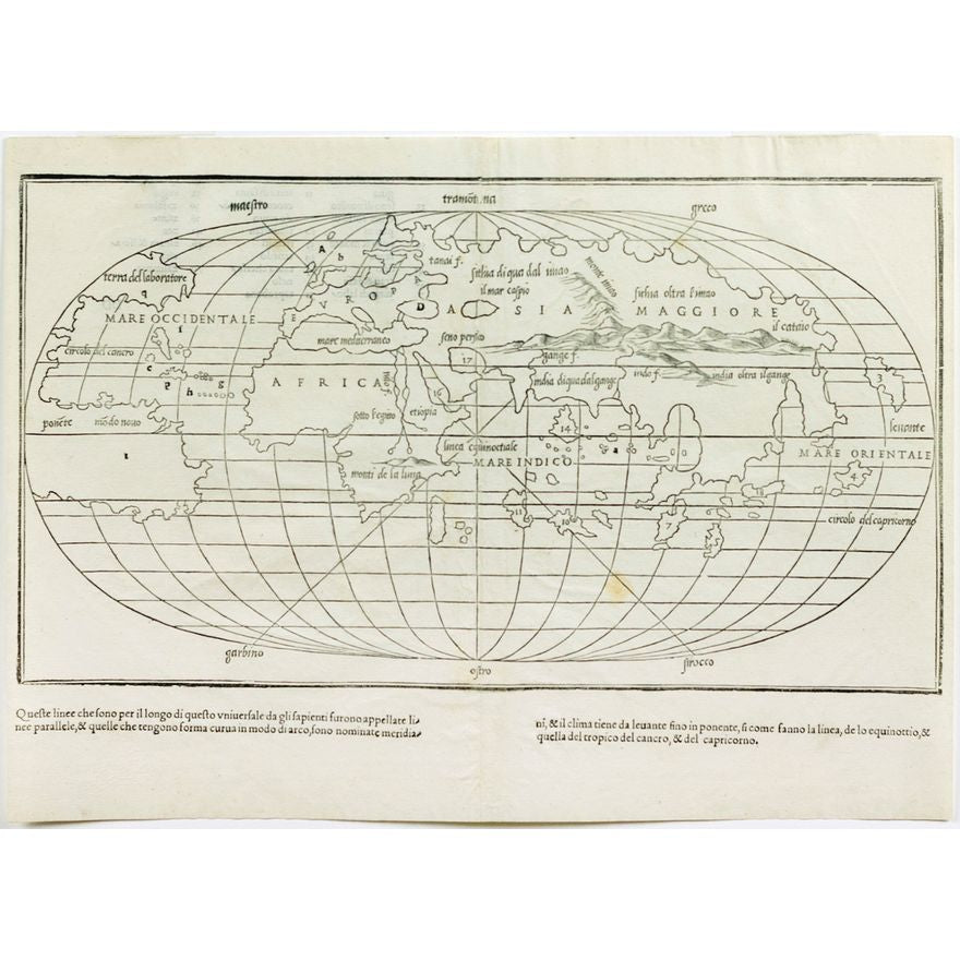 Benedetto Bordone, Untitled World Map
