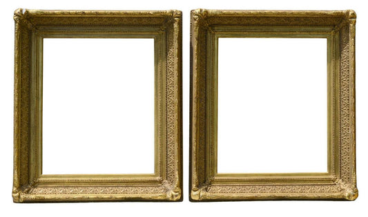 Pair of American Carved Giltwood Frames - American Federal Style