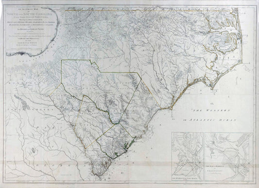 Henry Mouzon. An Accurate Map of North and South Carolina. 1776.
