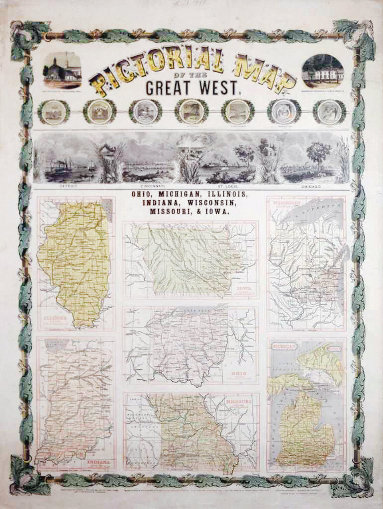 ENSIGN & THAYER (19th Century), Pictorial Map of the Great West