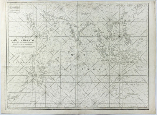 JEAN-BAPTISTE-NICOLAS-DENIS D'APRÈS DE MANNEVILLETTE. Carte Réduite de l'Océan Oriental... published 1771