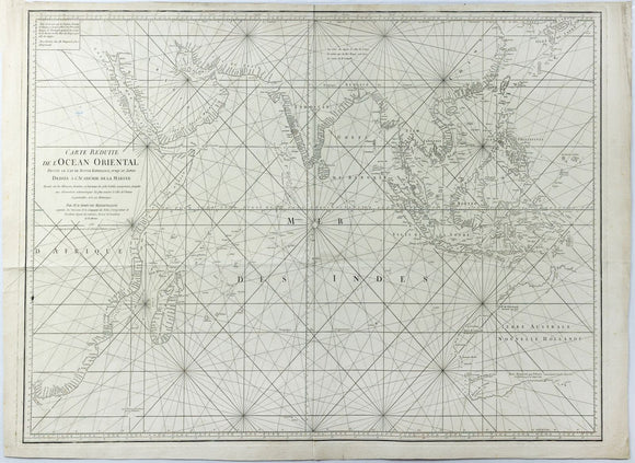JEAN-BAPTISTE-NICOLAS-DENIS D'APRÈS DE MANNEVILLETTE. Carte Réduite de l'Océan Oriental... published 1771