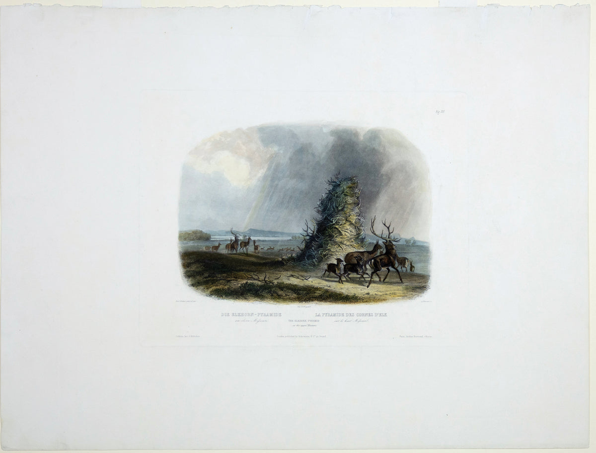 BODMER, Karl (1809-1893), The Elkhorn Pyramid on the Upper Missouri, Vig. XXI (State 1)
