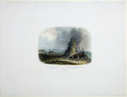 BODMER, Karl (1809-1893), The Elkhorn Pyramid on the Upper Missouri, Vig. XXI (State 1)