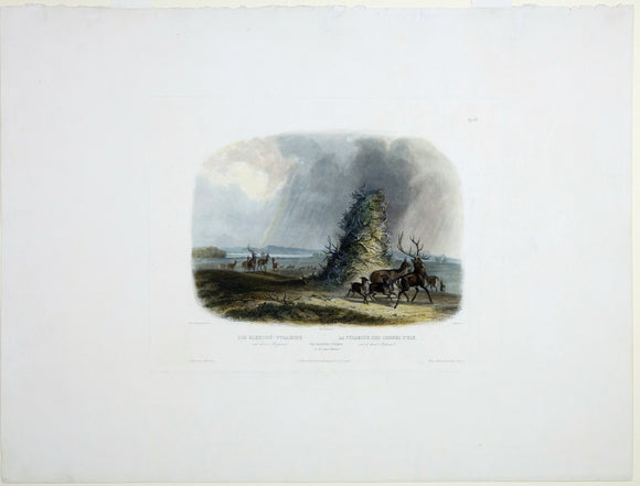 BODMER, Karl (1809-1893), The Elkhorn Pyramid on the Upper Missouri, Vig. XXI (State 1)