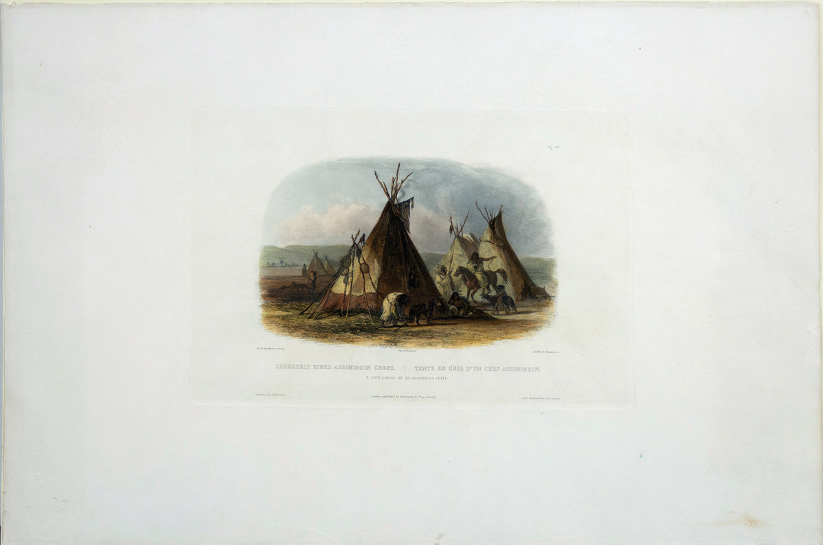 BODMER, Karl (1809-1893), A Skin Lodge of an Assiboin Chief, Vig. XVI