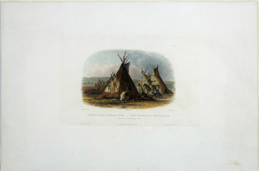 BODMER, Karl (1809-1893), A Skin Lodge of an Assiboin Chief, Vig. XVI