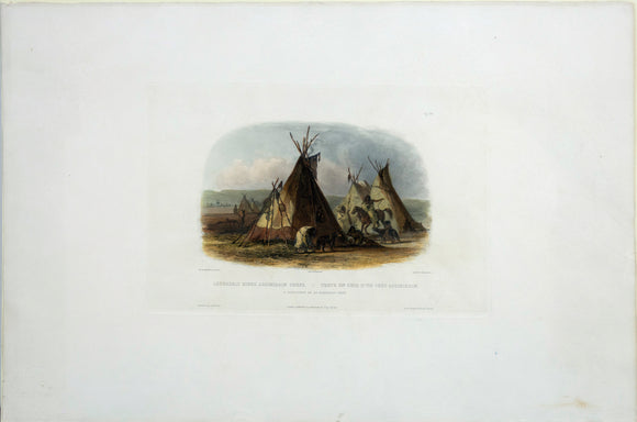 BODMER, Karl (1809-1893), A Skin Lodge of an Assiboin Chief, Vig. XVI