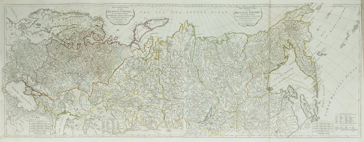 SAYER, Robert (1725-1794), The European Part of the Russian Empire [Joined With] The Asiatic Part of the Russian Empire