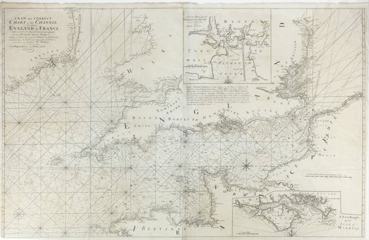 COLLINS, Capt. Greenville (1643-1694), A New and Correct Chart of the Channel between England & France