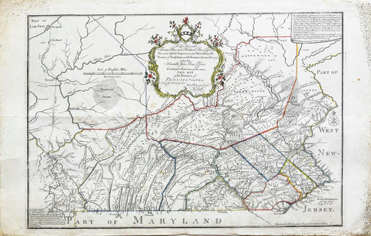 William Scull. Map of the Province of Pennsylvania. 1770.