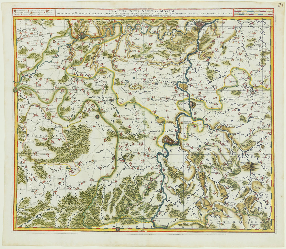 VISSCHER II, Nicholas (1649 – 1702), Tractus Inter Sabim et Mosam... [Belgium]