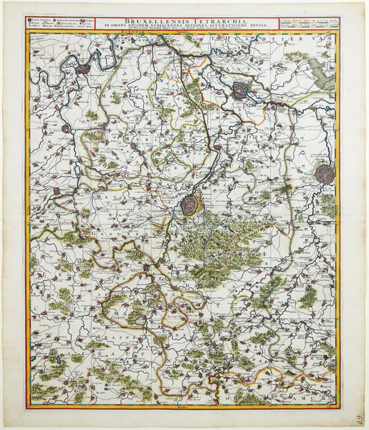 VISSCHER II, Nicholas (1649 – 1702), Bruxellensis Tetrarchia... [Brussels, Belgium]