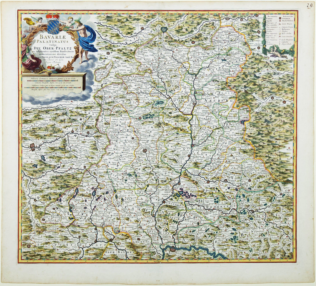 VISSCHER II, Nicholas (1649 – 1702), Bavariae Palatinatus vulgo die Ober-Pfaltz...[Bavaria, Germany]