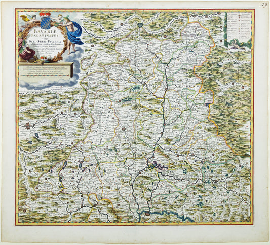 VISSCHER II, Nicholas (1649 – 1702), Bavariae Palatinatus vulgo die Ober-Pfaltz...[Bavaria, Germany]