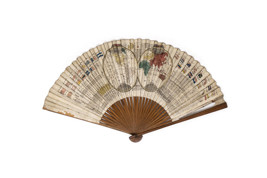 Geographical Fan, Double Hemisphere World Map
