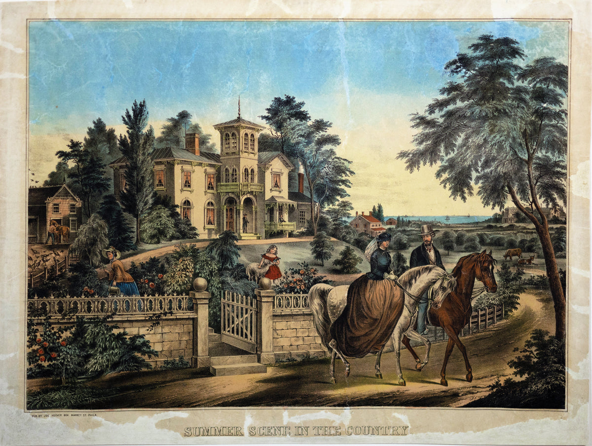 HOOVER, Joseph (19th century), Summer Scene in the Country
