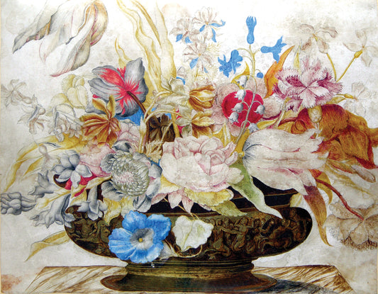 GARZONI, Giovanna (Italian, 1600-1670), Still life with flowers in an elaborate vase