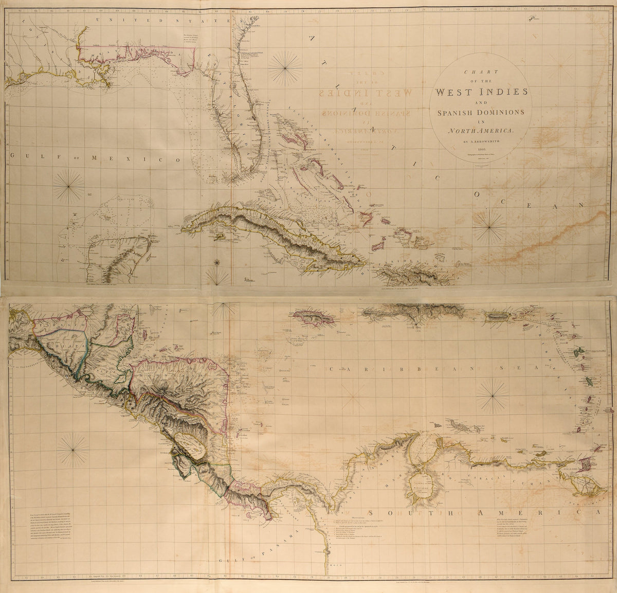ARROWSMITH, Aaron (1750-1823), Chart of the West Indies and Spanish Dominions in North America