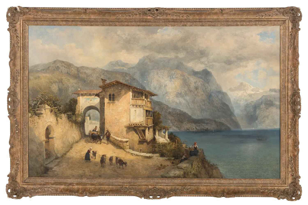 HERING, George E. (1805-1879) R.A, On a North Italian Lake