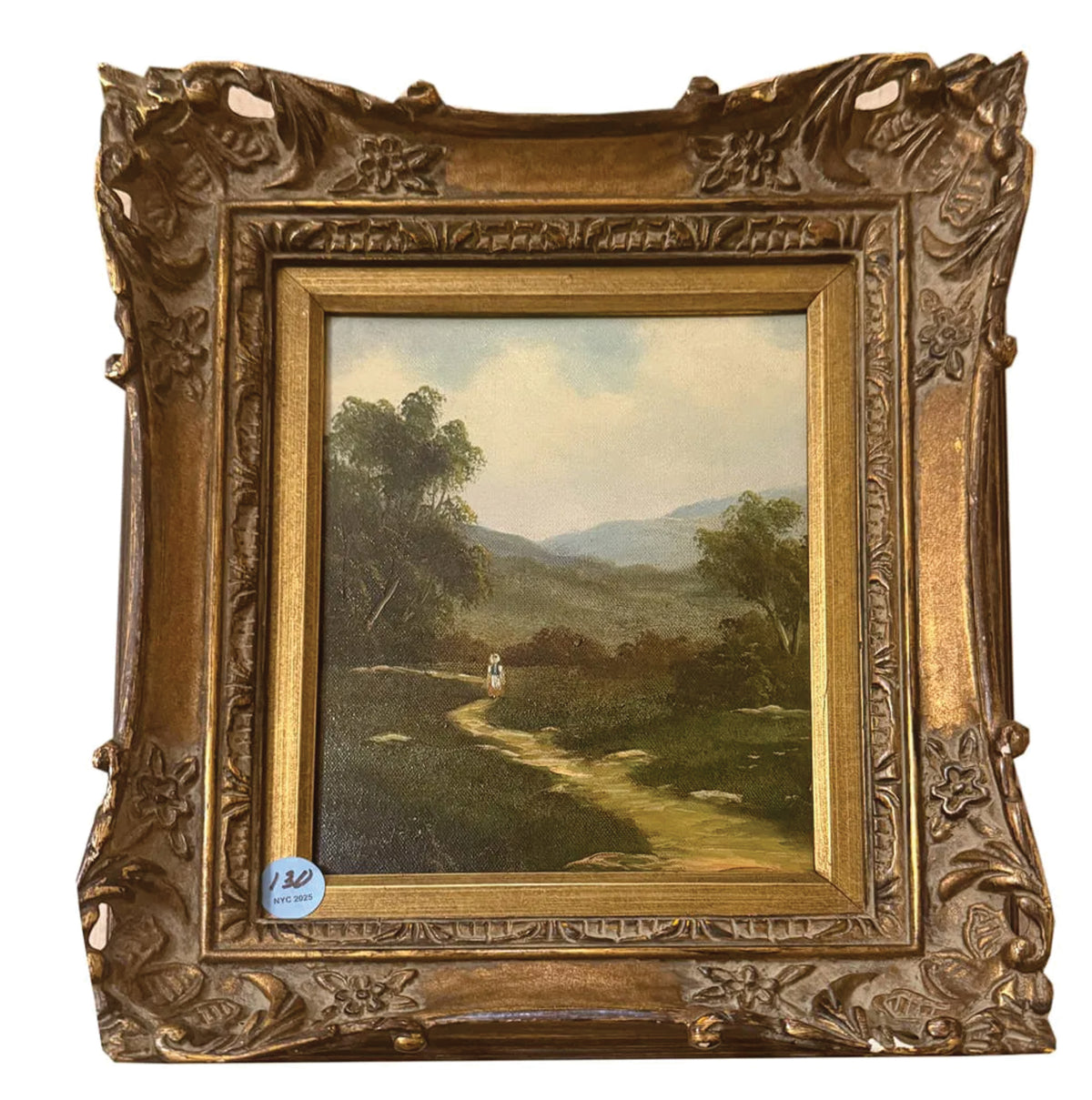 BUBON (19th Century), A Girl on a Track in a Landscape