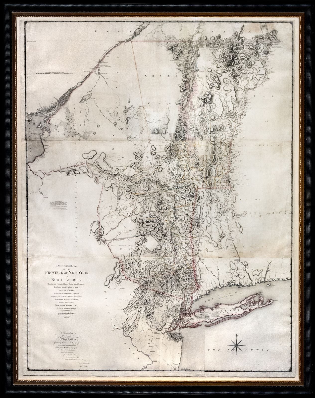 SAUTHIER, Claude Joseph (1736-1802). A Chorographic Map of the Province of New York in North America.