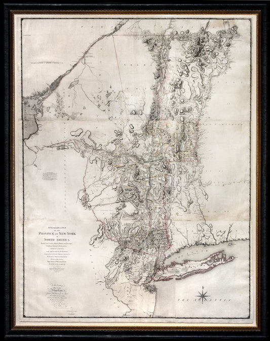 SAUTHIER, Claude Joseph (1736-1802). A Chorographic Map of the Province of New York in North America. - Arader Galleries
