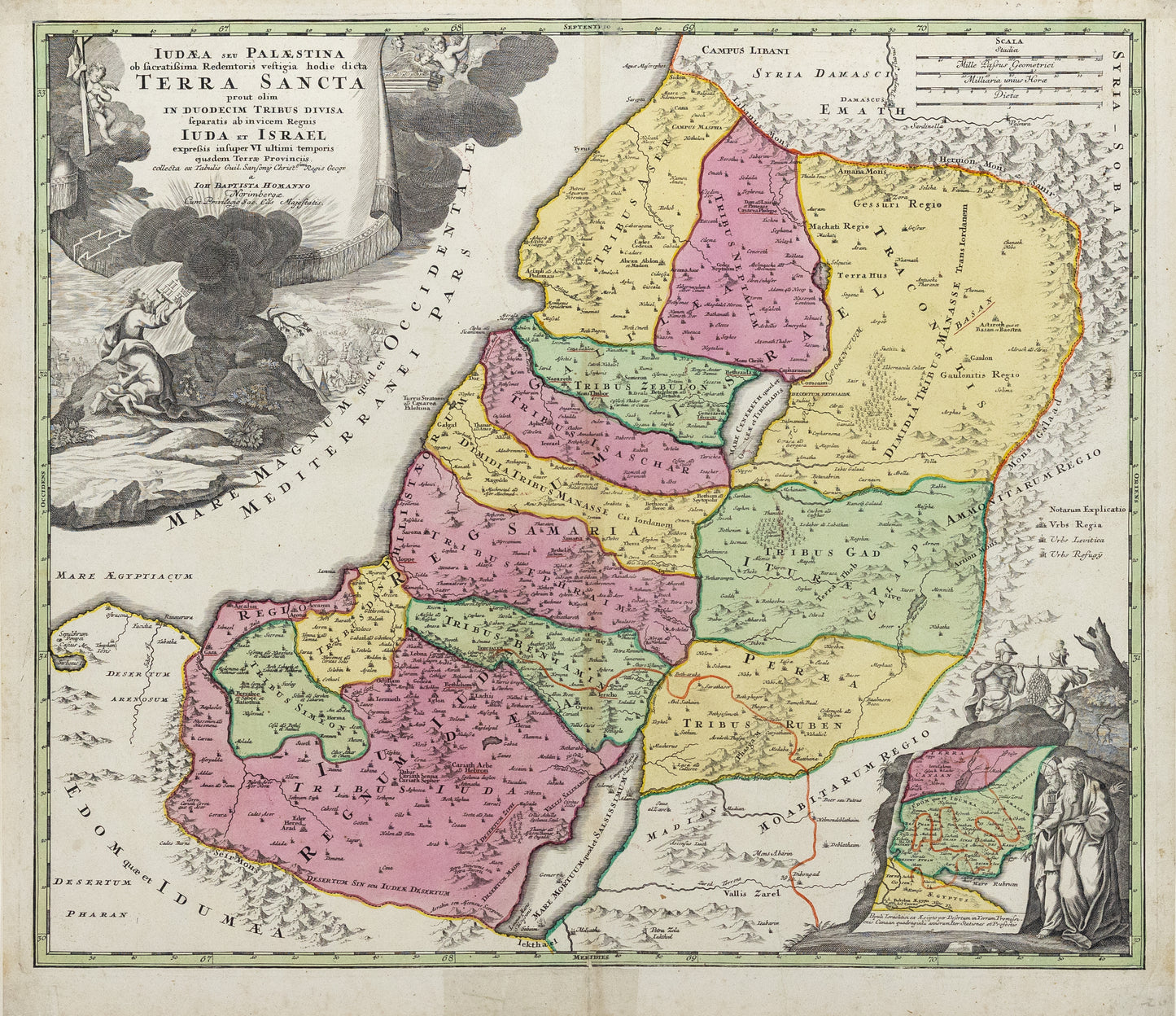 Homann, Johann Baptist. Judea Seu Palestina Terra Sancta. c. 1707