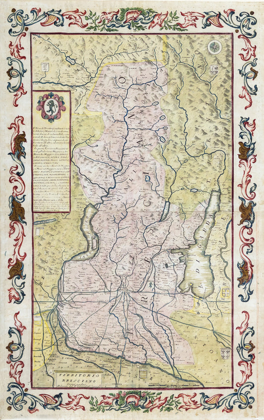 Coronelli, Vincenzo Maria (1650-1718). Territorio Bresciano. Venice: 1690